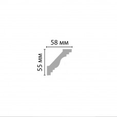 Плинтус потолочный гладкий DECOMASTER 96610 (55*58*2400мм)