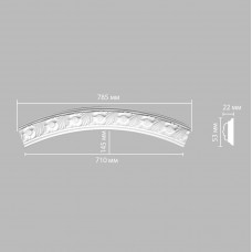 Радиус [1/4 круга] DECOMASTER 898102-100 (Rнар. 550 | Rвн. 500мм)