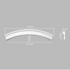 Радиус [1/4 круга] DECOMASTER 897174-120 (Rнар. 685 | Rвн. 600мм)