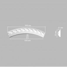Радиус [1/4 круга] DECOMASTER 898061-90 (Rнар. 500 | Rвн. 450мм)