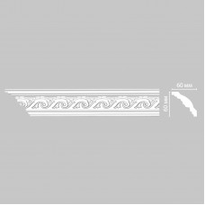 Плинтус потолочный с рисунком DECOMASTER 95610F гибкий (60*60*2400мм)