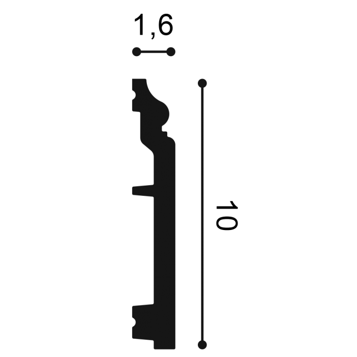 Плинтус с кабель каналом SX173F CONTOUR
