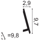 Молдинги гладкие из полиуретана SX179 DIAGONAL