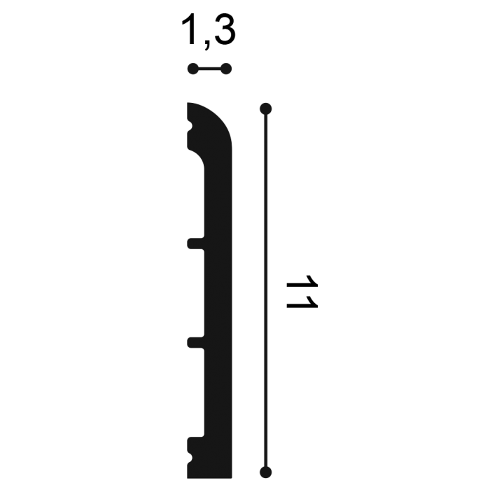 Молдинги гладкие из полиуретана SX184F CASCADE