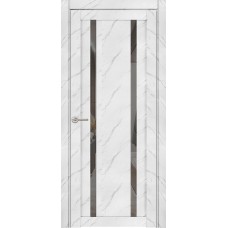 Дверь межкомнатная UniLine Mramor 30006/1 Marable Soft Touch монте белый остекленная