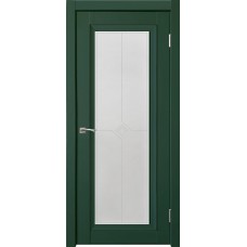 Дверь межкомнатная Деканто 2 зеленый бархат остекленная
