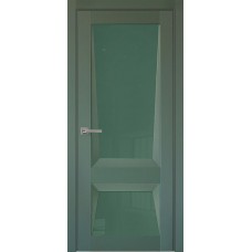 Дверь межкомнатная Перфекто 101 зеленый бархат остекленная