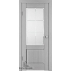 Дверь межкомнатная Баден 2 эмаль серая (ral 7047) остекленная