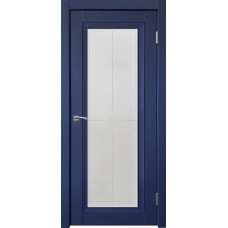 Дверь межкомнатная Деканто 2 синий бархат остекленная
