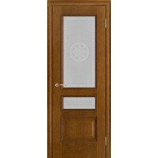 Дверь межкомнатная Вена Версаче античный дуб остекленная