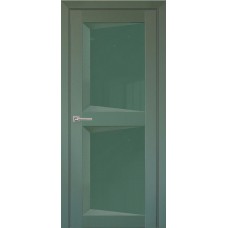 Дверь межкомнатная Перфекто 104 зеленый бархат остекленная