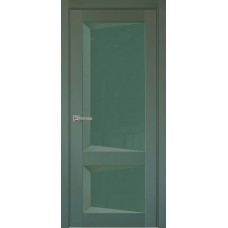 Дверь межкомнатная Перфекто 102 зеленый бархат остекленная